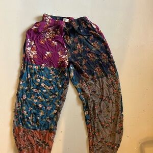 NATURAL LIFE Purple and Blue Wide Leg Pants